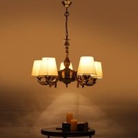 Devansh Steel Wall Mounted Lamp With Off-White Cotton Shade