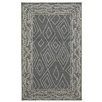 Rick Dark Gray Solid Woven Wool 8X5 Feet Carpet