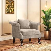 Darya 1 Seater Sofa In Cloudy Beige Velvet