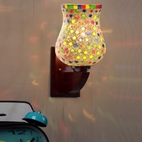 Devansh Solid Wood Electric Wall Light in Multi Colour with Multi Shade Count of 1 Light