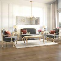 Helena 2 Seater Fabric Loveseat In Natural Colour