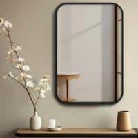 Aluminium Rectangular Decorative wall mirror by elegant arts and frames (Mirror size 600X900 mm)