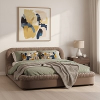 Casa Haven Relax King Size Bed in velvet With Engineered Hardwood Frame & Hydraulic Storage
