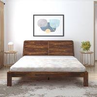 Samriddh Solid Wood King Size Non Storage Bed In Provincial Teak Finish