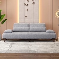 Barret 3 Seater Fabric Sofa in Grey Ice Colour