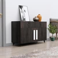 Hexa Red Multipurpose Storage Cabinet With 2 Drawer 2 Door in Flower Wenge Colour