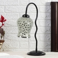 Multicolor Mosaic Glass Zig Zag Curvy Table lamp with Iron Base (EN03)