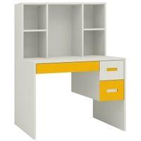 Tiara Kids Study Desk with 3 Drawers and Built In Bookshelf in Mango Yellow Colour