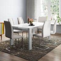 Seneca Metal Dining Chair Set Of 2 In White Finish