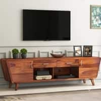 Mars Solid Wood TV Cabinet in Honey
