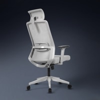 Veritas High Back Mesh Office Chair with Headrest in Grey Colour