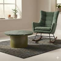 Ionix Marble Coffee Table In Green Pu Finish
