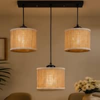 Devansh Solid Wood Electric Wall Light in Brown Colour with Multi Shade Count of 1 Light