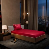 Stoa Paris 300TC UltrSatin Single Bedsheet Set Satin Single Flirty Red