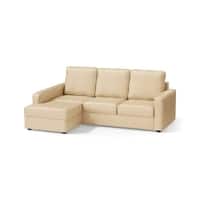 Apollo Sofa (Colour : Pearl, Cushion : Hard, Back Type : High Back, Seating Capacity : Left Aligned 2 Seater + Left Aligned Chaise)
