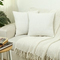 Herringbone Set Of 2 Cushion Cover With Beige Colour