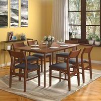 Augusta 6 Seater Dining Table In Dark Walnut Finish