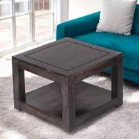 Lisbon Sheesham Wood Tea Table In Mahogany Finish