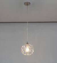 SAVANNAH Modern Single Light Stainless Steel Glass Pendant