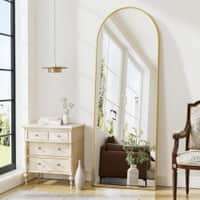 The Artment Vista Gold Arch Frame Unbreakable Floor Mirror For Home (150 X 40 CM)