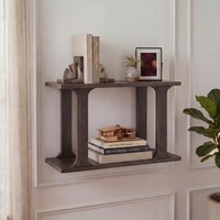 Kozo Small Solid Wood Wall Shelf In Danish Walnut