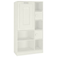 Aura Folding Study Desk cum Large Bookshelf in Ivory Colour