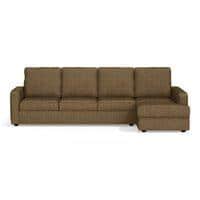 Apollo Compact Sofa (Colour : Dune, Cushion : Hard, Back Type : High Back, Seating Capacity : Right Aligned 3 Seater + Right Aligned Chaise + Ottoman)
