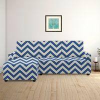 Left Aligned 2 Seater Left Aligned Chaise Grey Line Sofa Cover