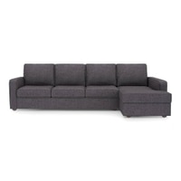Apollo Compact Sofa (Colour : Steel, Cushion : Hard, Back Type : Regular, Seating Capacity : Right Aligned 3 Seater + Right Aligned Chaise)