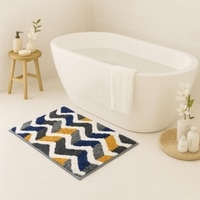 Luxe Home Super Soft Macau Zigzag Bath Mat(40x60 cm) - Pack of 1