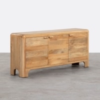 Wiemar Solid Mango Wood Sideboard with 3 Door in Natural Finish