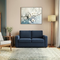 Apollo High Back 2 Seater  Fabric Sofa In Cobalt Colour
