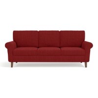 Oxford Sofa (Colour : Salsa Red, Cushion : Hard, Seater : 3+2+1)