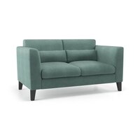 Lewis 2 Seater Fabric Sofa in Dusty Turquoise Velvet Colour