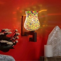 Devansh Solid Wood Electric Wall Light in Multi Colour with Multi Shade Count of 1 Light