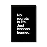 The Castle Decor No Regrets Just Lessons Learned Wall Art 8x12 Inch