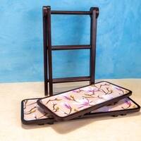 Ireka Homes Sakura 2 Tier Acacia Wood Serving Stand