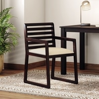 Hawley Solid Wood Study Chair In Mahogany finish, Color - Macadamia Brown