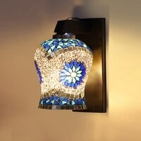 Devansh Solid Wood Electric Wall Light in Brown Colour with Multi Shade Count of 1 Light