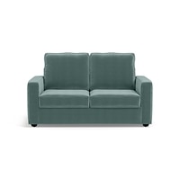 Apollo Compact Sofa Set (Colour : Dusty Turquoise Velvet, Cushion : Hard, Back Type : High Back, Seater : 2+1+1)