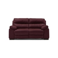 Thiene 2 Seater Leather Sofa in Wine Colour
