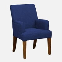 Bertly Accent chair Velvet in Navy Blue Color