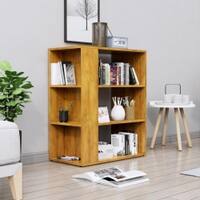Hexa Engineered Wood Bookshelf Multipurpose Storage Rack in Giant Wood Colour