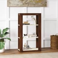 DCanape Pamir 3 Engineering Wood Book Shelf Dark Acacia Light Acacia Finish