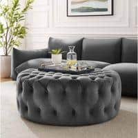 Kolden Ottoman Color in Dark Grey