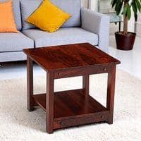 Camden Sheesham Wood Contemporary Square Coffee Table In Honey Finish