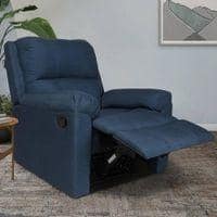 Spino Leatherette One Seater Manual Recliner in Blue Colour