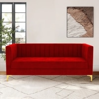Loris Fabric Sofa - Red