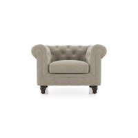 Winchester Essential 1 Seater Fabric Sofa In Oyster Beige Colour