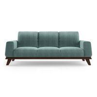 Granada Luxe 3 Seater Fabric Sofa in Dusty Turquoise Velvet Colour